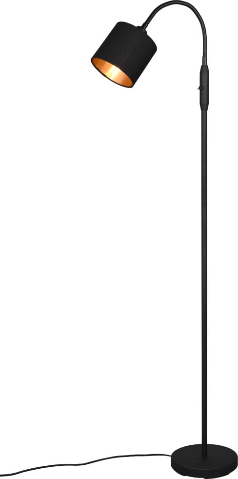 Reality Leuchten Stehleuchte Tommy schwarz matt, Stoffschirm Reality Leuchten Stehleuchte Tommy schwarz matt, Stoffschirm von Reality