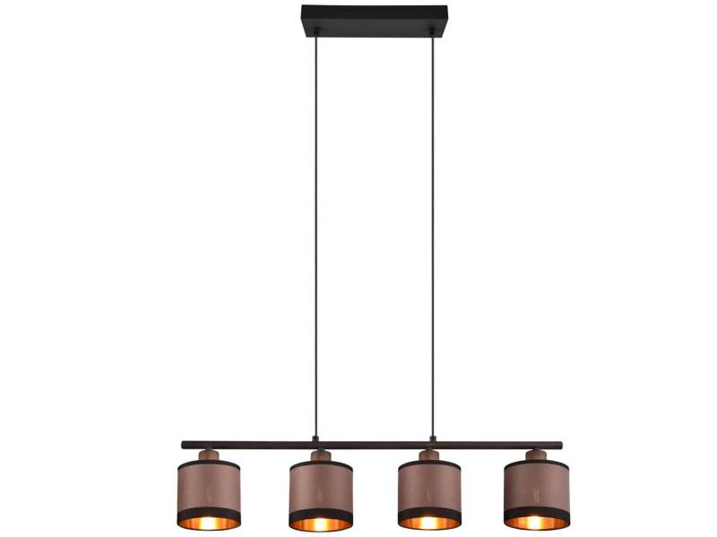 Reality Pendelleuchte Davos Hängeleuchte R31554041 Lampe Schwarz Taupe E14 B-Ware von Reality
