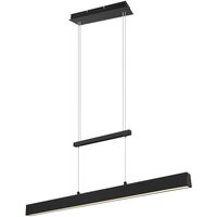 Reality Pendelleuchte Paros R32043132 mattschwarz Metall B/H/T: ca. 90x150x11 cm von Reality
