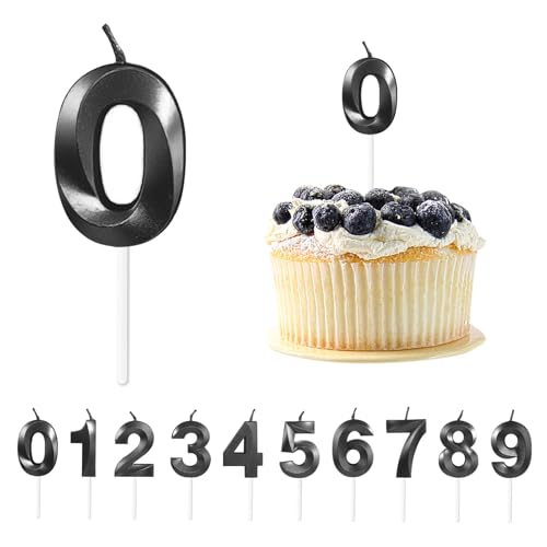 Realjoy Geburtstag Nummer Kerzen, Schwarze 3D Geburtstagskerzen mit Zahlen 5 cm Kerzen Zahlen Geburtstag für Torte, Tortendeko Geburtstag mit Kerzen für Geburtstag Jahrestag Partys, Nummer 0 Realjoy Geburtstag Nummer Kerzen, Schwarze 3D Geburtstagskerzen mit Zahlen 5 cm Kerzen Zahlen Geburtstag für Torte, Tortendeko Geburtstag mit Kerzen für Geburtstag Jahrestag Partys, Nummer 0 von Realjoy