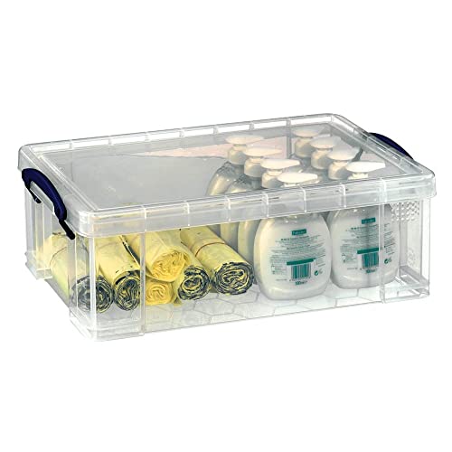 Really Useful Box Aufbewahrungsbox 12 Liter, transparent, Sie erhalten 1 Packung von Really Useful Box