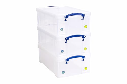 Really Useful Box 3 x 12 Liter für A-4 Format- 465 x 270 x 150 mm - transparent von Really Useful Box