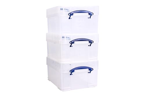 Really Useful Box 3 x 21 Liter XL - 456 x 356 x 230 mm - transparent von Really Useful Box