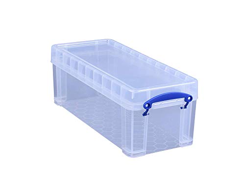 Really Useful Box 3 x 6,5 Liter Transparenter Aufbewahrungsbehälter für die Organisation zu Hause und im Büro mit sicherem Deckel und Clip-Verschlussgriffen von Really Useful Box
