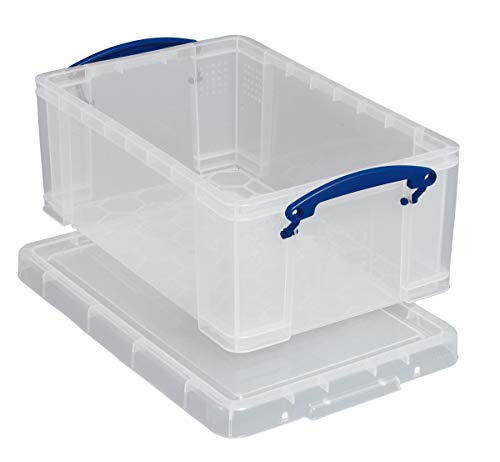 3 x Really Useful Box Aufbewahrungsbox 3,0 Liter - für 18 CDs /10 DVDs - transparent von Really Useful Box