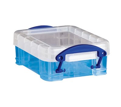 Really Useful Box 6 x Aufbewahrungsbox 0,07 Liter inkl. Deckel - transparent von Really Useful Box