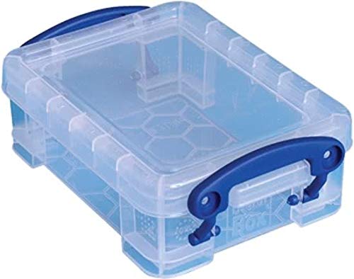 Really Useful Box 6 x Aufbewahrungsbox 0,2 Liter inkl. Deckel - transparent von Really Useful Box