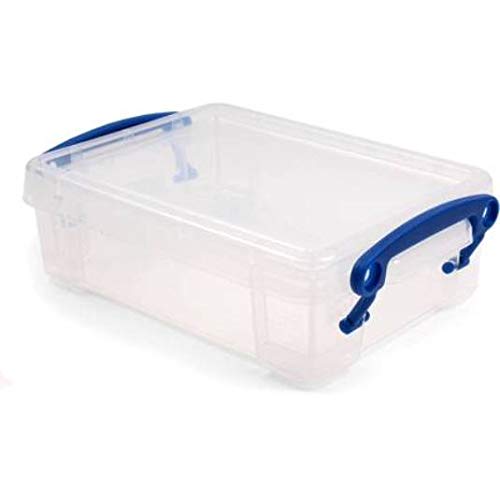 Really Useful Box 6 x Aufbewahrungsbox 0,35 Liter inkl. Deckel - transparent von Really Useful Box