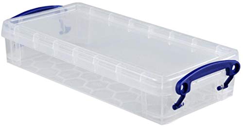 Really Useful Box 6 x Aufbewahrungsbox 0,55 Liter inkl. Deckel - transparent von Really Useful Box