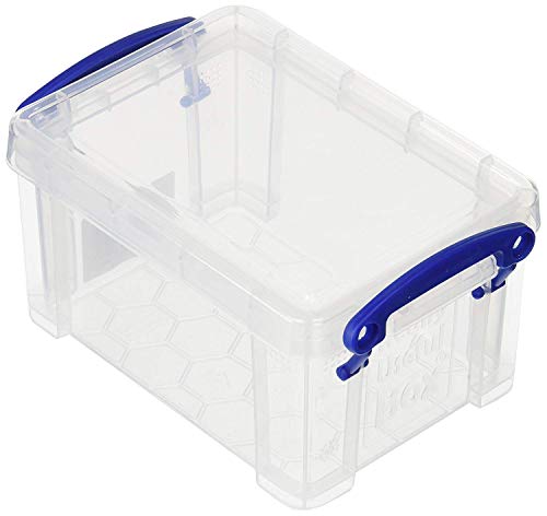 Really Useful Box 6 x Aufbewahrungsbox 0,7 Liter inkl. Deckel - transparent von Really Useful Box