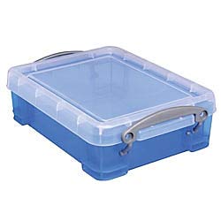 Really Useful Box 6 x Aufbewahrungsbox 1,75 Liter inkl. Deckel - transparent von Really Useful Box