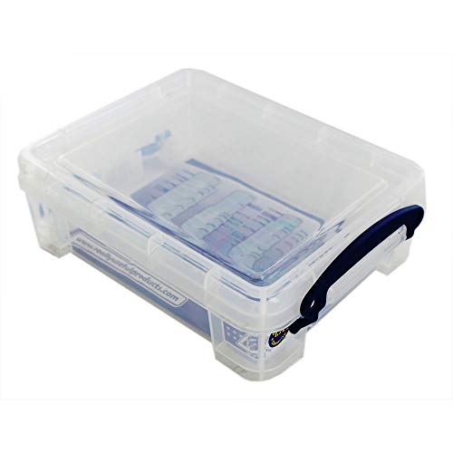 Really Useful Box 6 x Aufbewahrungsbox 1,75 Liter inkl. Deckel - transparent von Really Useful Box