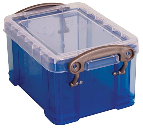 Really Useful Box 6 x Aufbewahrungsbox im Visitenkarten-Format 0,3 Liter - transparent von Really Useful Box