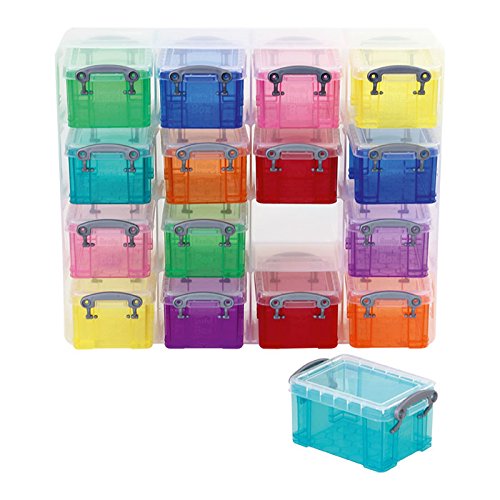 Really Useful Box Organiser Pack 0,3 Liter diverse Farben (16 x 0,3 L + Tray) von Really Useful Box