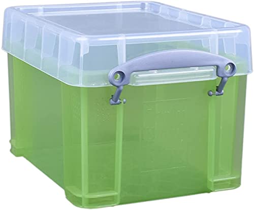 Really Useful Aufbewahrungsbox, Kunststoff, 3 l, Grün transparent von Really Useful Box