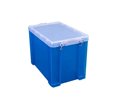 Really Useful Aufbewahrungsbox aus Karton, 19 TB, 19 l, Transparent/Blau von Really Useful Box