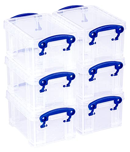 Really Useful Aufbewahrungsbox aus Kunststoff, 0,3 l, transparent, 6 Stück von Really Useful Box