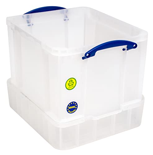Really Useful Aufbewahrungsbox aus Kunststoff 35 Liter mit XXL Deckel weiß stark von Really Useful Box