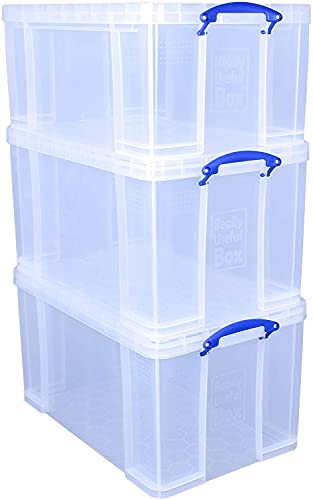 Really Useful Aufbewahrungsboxen 3er-Pack 2 x 84 Litre + 1 x 64 Litre farblos von Really Useful Box