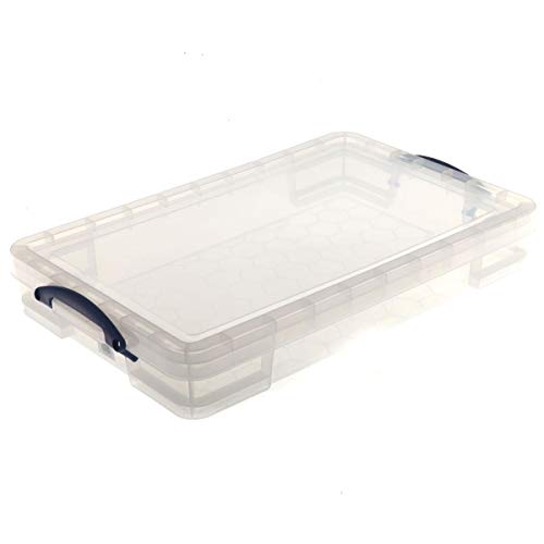 Really Useful Box 3 Stück 20 Liter - Außenmaße:71x44x12cm / Innenmaße: 61x37x9cm - transparent von Really Useful Box