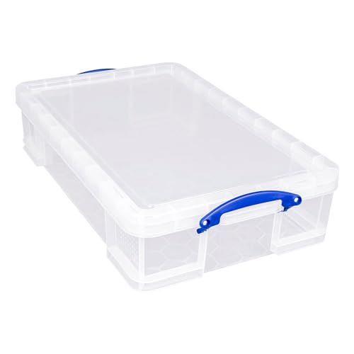 Really Useful Box 33 Liter Unterbett Aufbewahrungsbox, transparent von Really Useful Box
