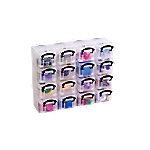 Really Useful Box Aufbewahrungsbox 0.14CX16ORG Schwarz, Transparent Kunststoff 28 x 6,5 x 22,4 cm 16 Stück von Really Useful Box