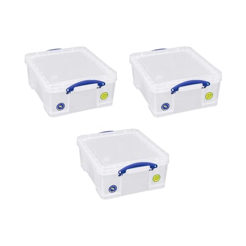 Really Useful Box Aufbewahrungsbox 18 Liter,transparent klar VE=3 von Really Useful Box