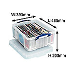 Really Useful Box Aufbewahrungsbox 18C 18 L Transparent Kunststoff 48 x 39 x 20 cm von Really Useful Box