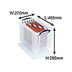 Really Useful Box Aufbewahrungsbox 24C 24 L Transparent Kunststoff 27 x 46,5 x 29 cm von Really Useful Box