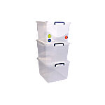 Really Useful Box Aufbewahrungsbox 33,5 l Transparent Kunststoff 38,3 x 46 x 28,5 cm 3 Stück von Really Useful Box