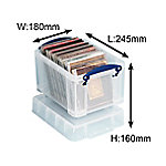 Really Useful Box Aufbewahrungsbox 3C 3 L Transparent Kunststoff 24,5 x 18 x 16 cm von Really Useful Box