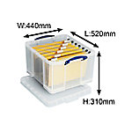 Really Useful Box Aufbewahrungsbox 42CCB 42 L Transparent Kunststoff 44 x 52 x 31 cm von Really Useful Box