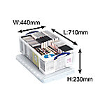 Really Useful Box Aufbewahrungsbox 50CCB 50 L Transparent Kunststoff 71 x 44 x 23 cm von Really Useful Box