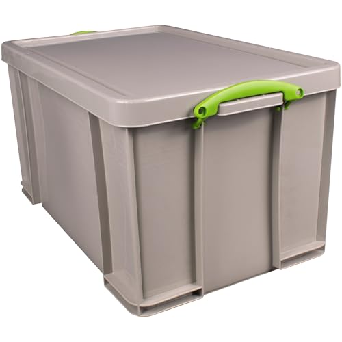 Really Useful Box Aufbewahrungsbox 84 Liter, recycelt, grau 3 Stück von Really Useful Box