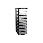 Really Useful Box Aufbewahrungsbox DT1008 Schwarz, Transparent Kunststoff 30 x 42 x 92,5 cm von Really Useful Box