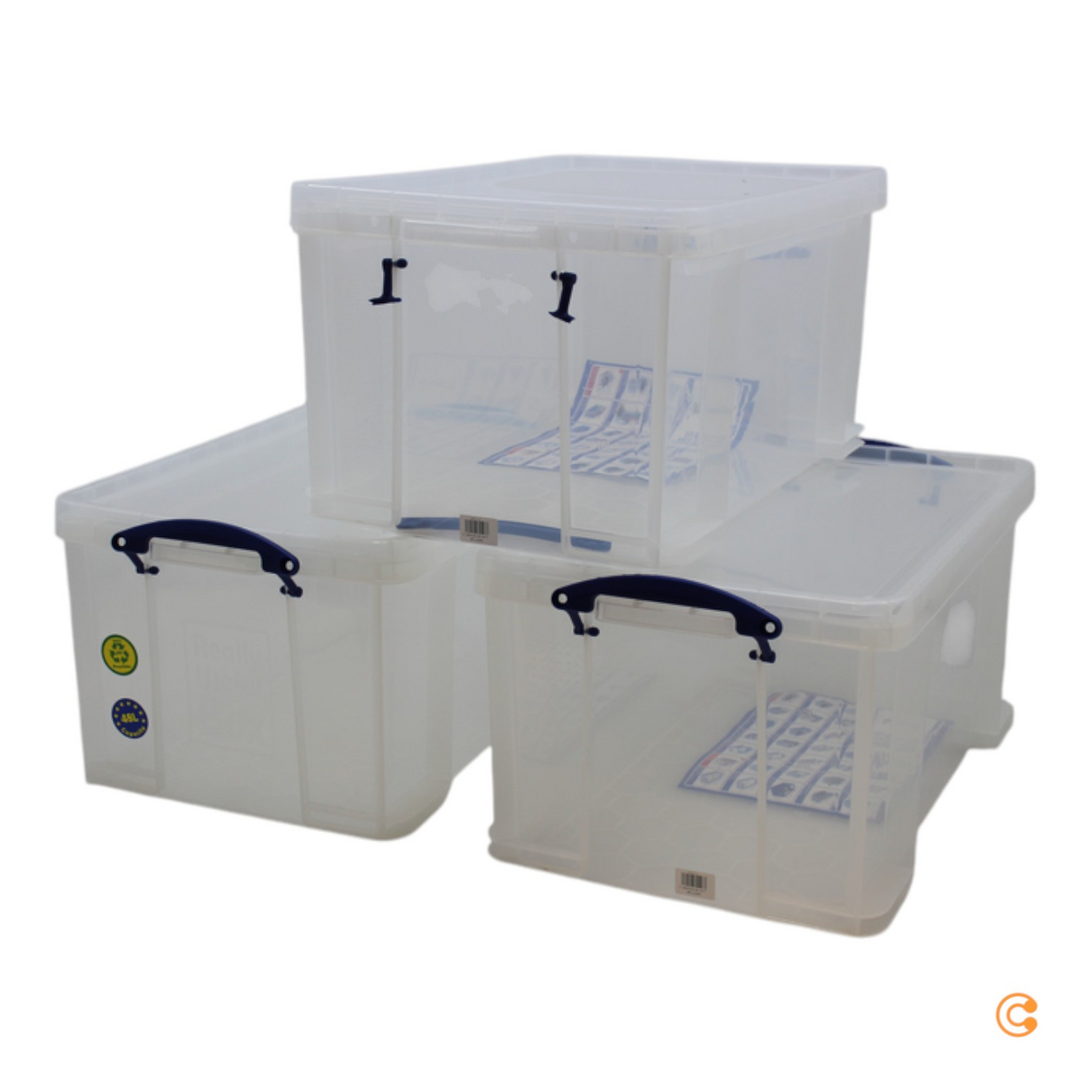Really Useful Box Aufbewahrungsbox Deckel 48 L Polypropylen 3er Siehe Text/Foto B-Ware von Really Useful Box