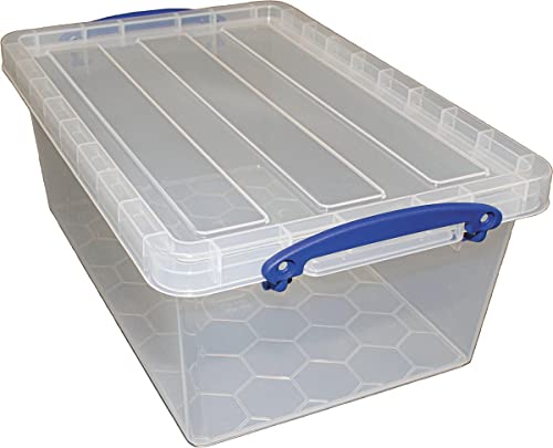 Really Useful Box Aufbewahrungsbox aus Kunststoff, 10,2 l, transparent, 4 Stück von Really Useful Box