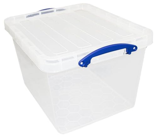 Really Useful Aufbewahrungsbox aus Kunststoff, 40 Liter, transparent, 3 Stück von Really Useful Box
