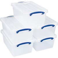 Really Useful Box Aufbewahrungsboxen Really Useful Box 5x10,2l 5x 10,2 l - 40,5 x 26,0 x 16,0 cm transparent von Really Useful Box
