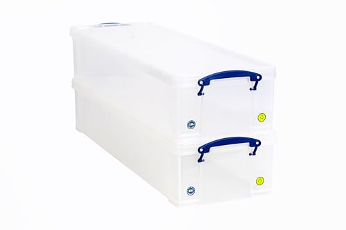 Really Useful Box Kunststoff-Aufbewahrung, 22 l, transparent, 2 Stück, Farblos von Really Useful Box
