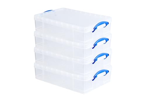 Really Useful Box Kunststoff-Aufbewahrung, 24,5 l, transparent, 4 Stück, Farblos von Really Useful Box