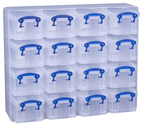 Really Useful Box Organizer-Box, verschiedene Farben, 16 Stück 0.3 Litre farblos von Really Useful Box