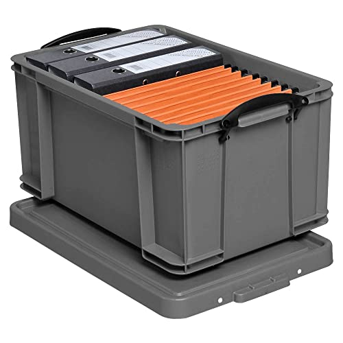 Really Useful Box Silber 48,0 l Groß Box Lagerbox Mit Rädern von Really Useful Box