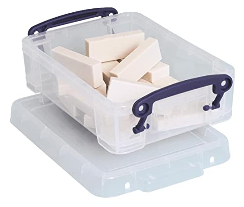 Aufbewahrungsboxen, rechteckig, 0,75 l, transparent, plastik, weiß, 0.75 von Really Useful Box