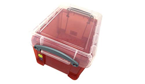 Really Useful Boxes 3 Liter transparenter roter Karton mit Clip, für 10 DVDs oder 18 CDs, 245 x 180 x 160 mm (extern), 190 x 143 x 120 mm (intern) Really Useful Boxes 3 Liter transparenter roter Karton mit Clip, für 10 DVDs oder 18 CDs, 245 x 180 x 160 mm (extern), 190 x 143 x 120 mm (intern) von Really Useful Boxes