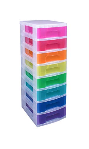 8 x 7-Liter-Schubladen, die stapelbar sind und in verschiedenen Farben vorkommen von Really Useful von Really Useful Box