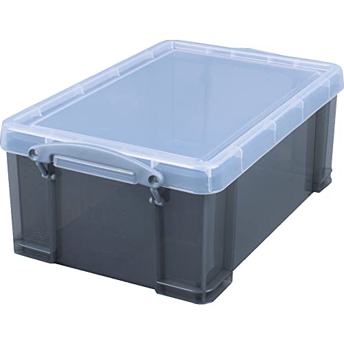 Really Useful, Kunststoffbox/Aufbewahrungsbox mit Deckel und Griffen, 9 L anthrazit von Really Useful