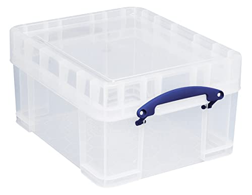 Really Useful Aufbewahrungsbox aus Kunststoff, 21 Liter, mit XL-Deckel, transparent von Really Useful Box