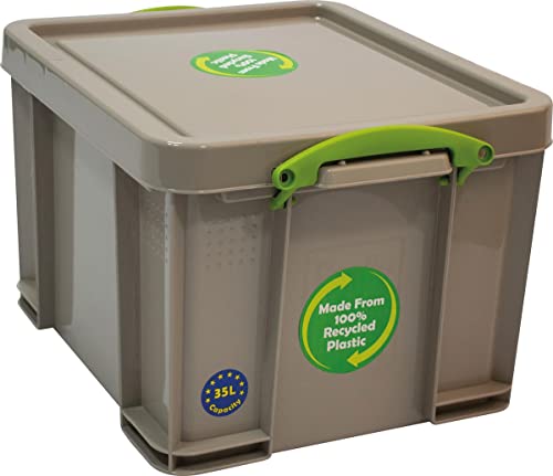 Really Useful Aufbewahrungsbox, recycelt, 35 l, Grau, 3 Stück von Really Useful Box