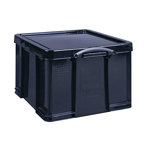 Really Useful Kunststoff-Aufbewahrungsbox recycelt robust stapelbar 42 Liter 440 x 520 x 310 mm schwarz von Really Useful Box